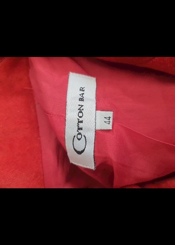 Kadın Kırmızı Kadife Düğmeli Blazer Ceket 40/42 - Görsel 5