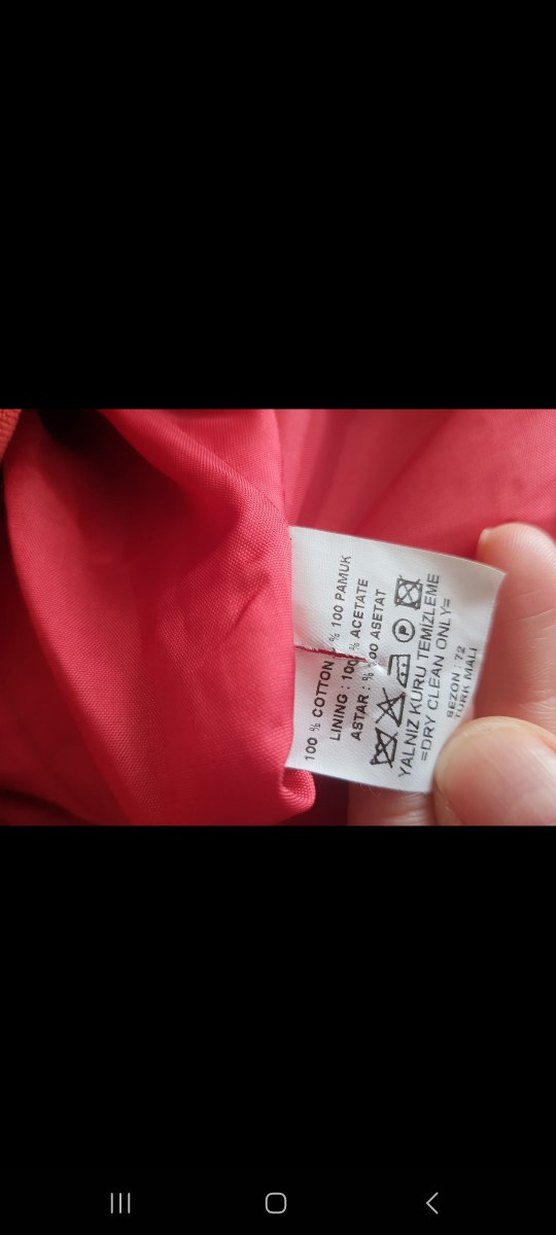 Kadın Kırmızı Kadife Düğmeli Blazer Ceket 40/42 - Görsel 4