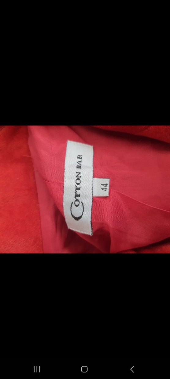 Kadın Kırmızı Kadife Düğmeli Blazer Ceket 40/42 - Görsel 5