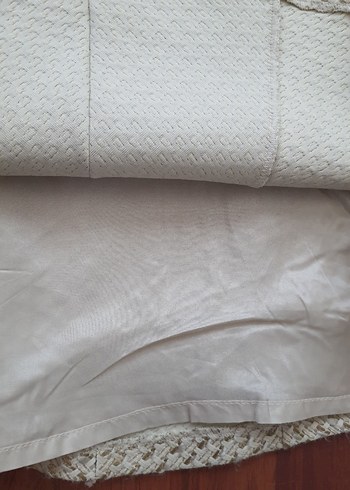 m Beden Mango Bej Bohem Midi Cotton Kumas Eteği