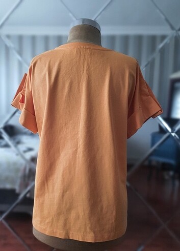 s Beden turuncu Renk Riani turuncu Tshirt 