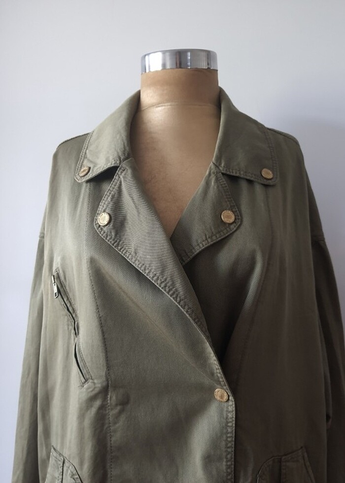 Yesil Parka tipi Mont  - Görsel 3