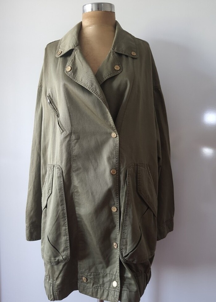 Yesil Parka tipi Mont  - Görsel 4