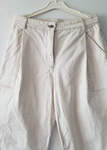 l Beden Massimo Dutti Bej Kot Kadın Pantolon