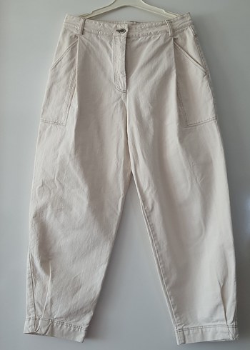 Massimo Dutti Bej Kot Kadın Pantolon
