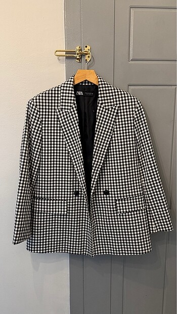 Zara ekoseli blazer