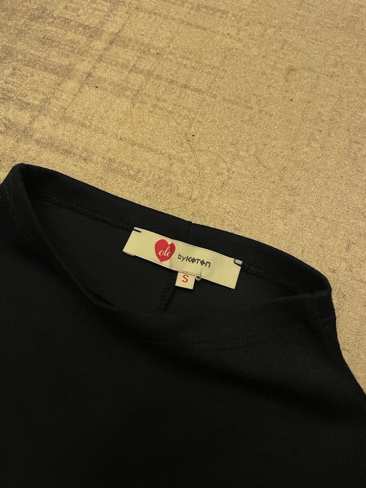 Siyah Yüksek Yakalı tunik kısa elbise - Görsel 2