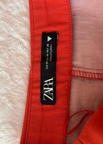 Kırmızı zara şort etek - Görsel 2