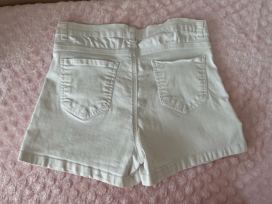 Defacto beyaz kot şort - Görsel 2