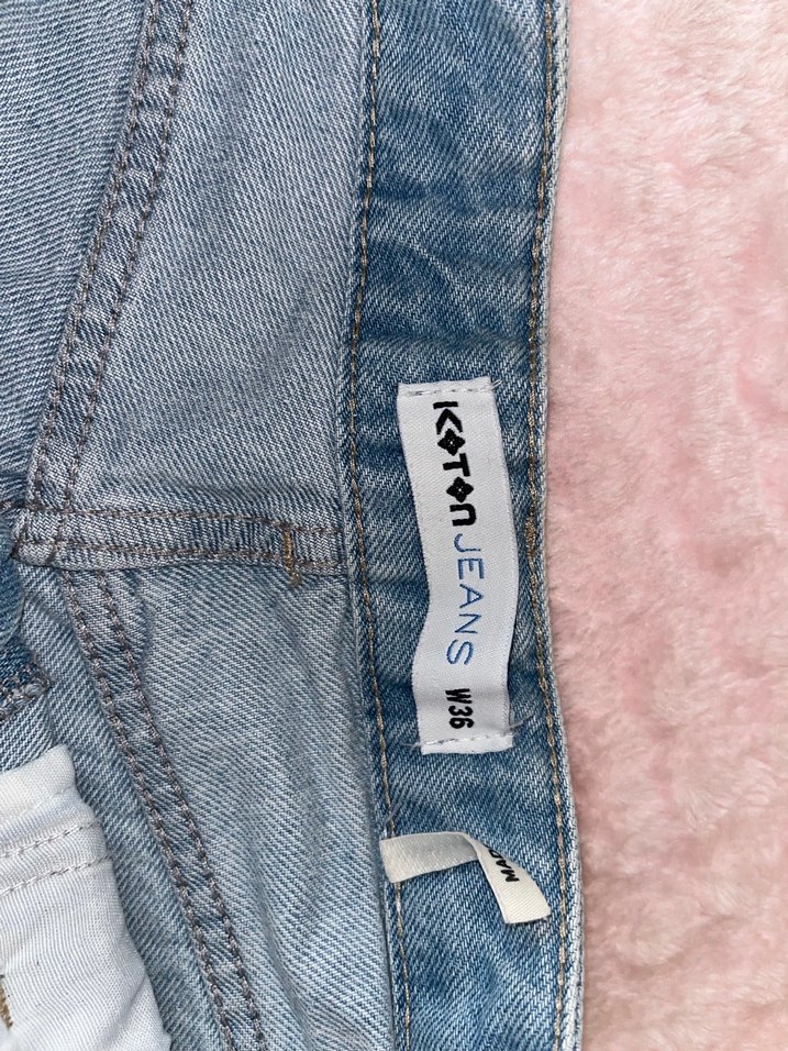 Koton Düğmeli Mavi  Kot Şort - Görsel 2