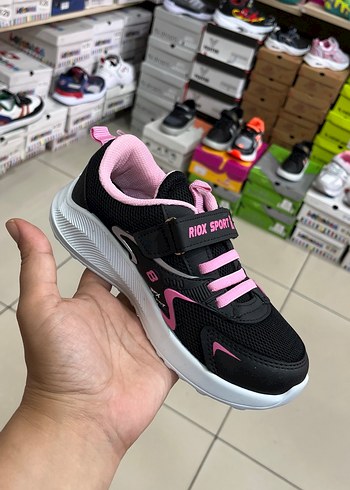 Pembe Kız Çocuk Spor Ayakkabı Velcro Bantlı