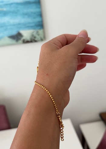 Altın Renk Zincir Detaylı Kadın El Zinciri - Görsel 3