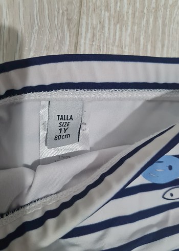 Çizgili ve Balıklı Erkek Çocuk Mayo - Görsel 2