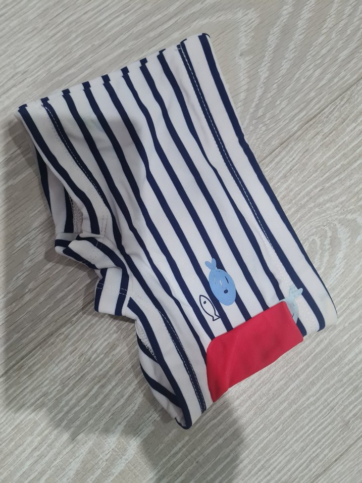 Çizgili ve Balıklı Erkek Çocuk Mayo - Görsel 3