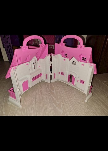 Pembe Taşınabilir Oyuncak Ev - Görsel 3