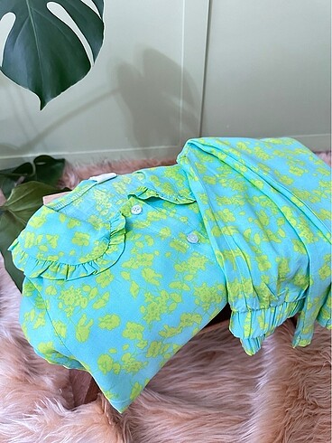 Zara Pamuklu viskon pijama takımı