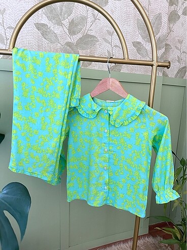 5 Yaş Beden Pamuklu viskon pijama takımı