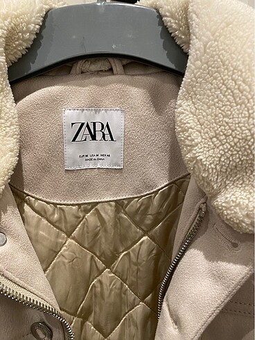 m Beden camel Renk Zara kürklü ceket