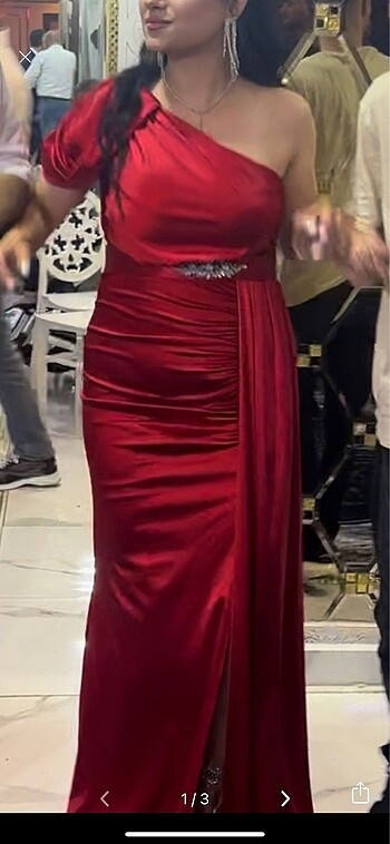 s Beden kırmızı Renk Gece elbisesi