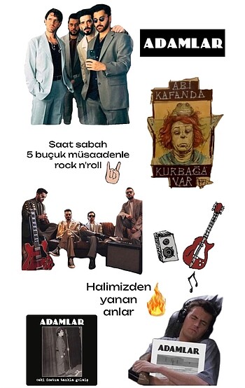 Adamlar yanmış içinden sticker