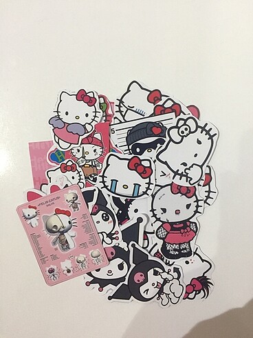 Hello Kitty melody ve kuromi harika sticker set