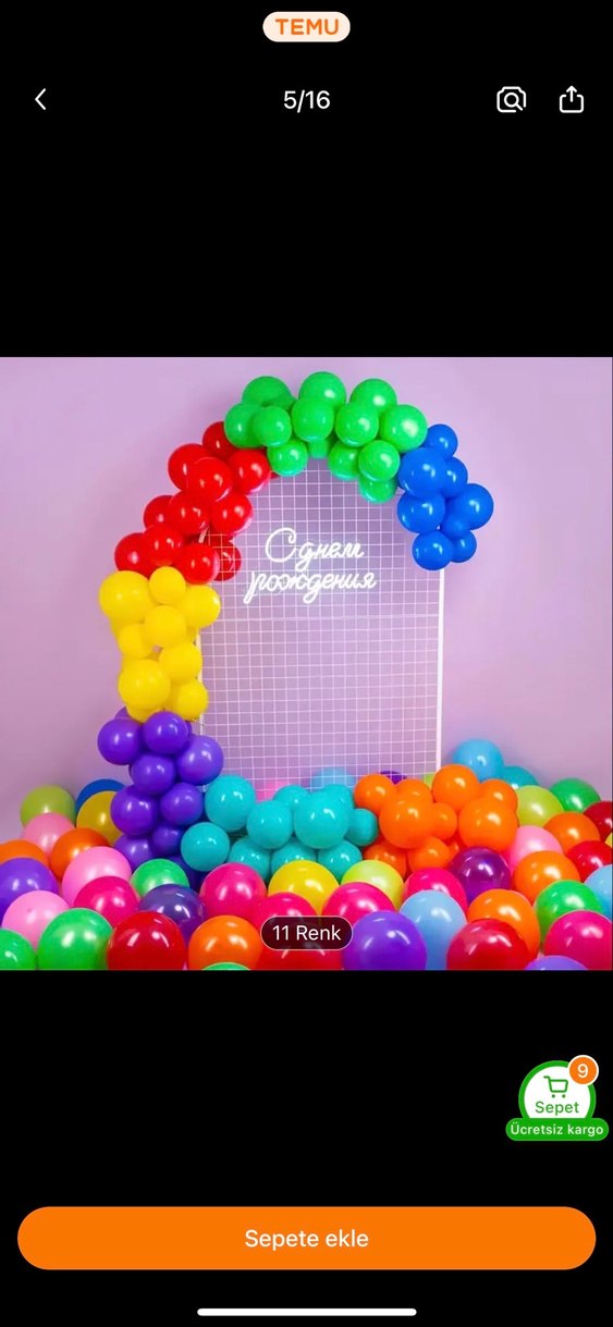 Sarı Renkli Parti Balonları - Görsel 5