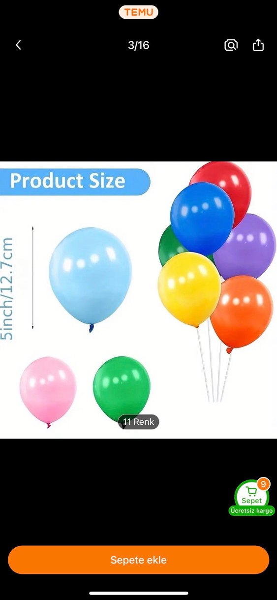 Sarı Renkli Parti Balonları - Görsel 4