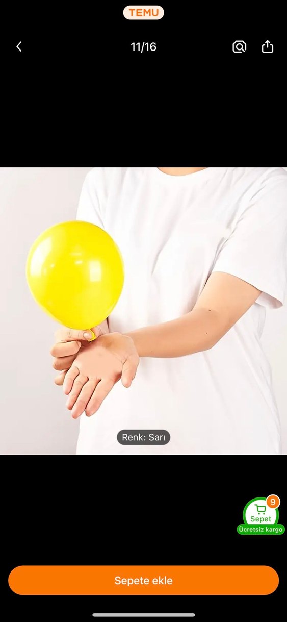 Sarı Renkli Parti Balonları - Görsel 3