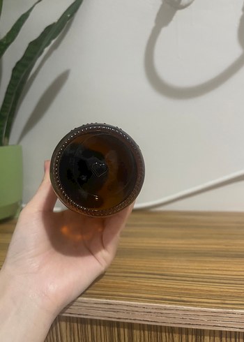 Renkli Yazılı Kahverengi Cam Su Şisesi - Görsel 2