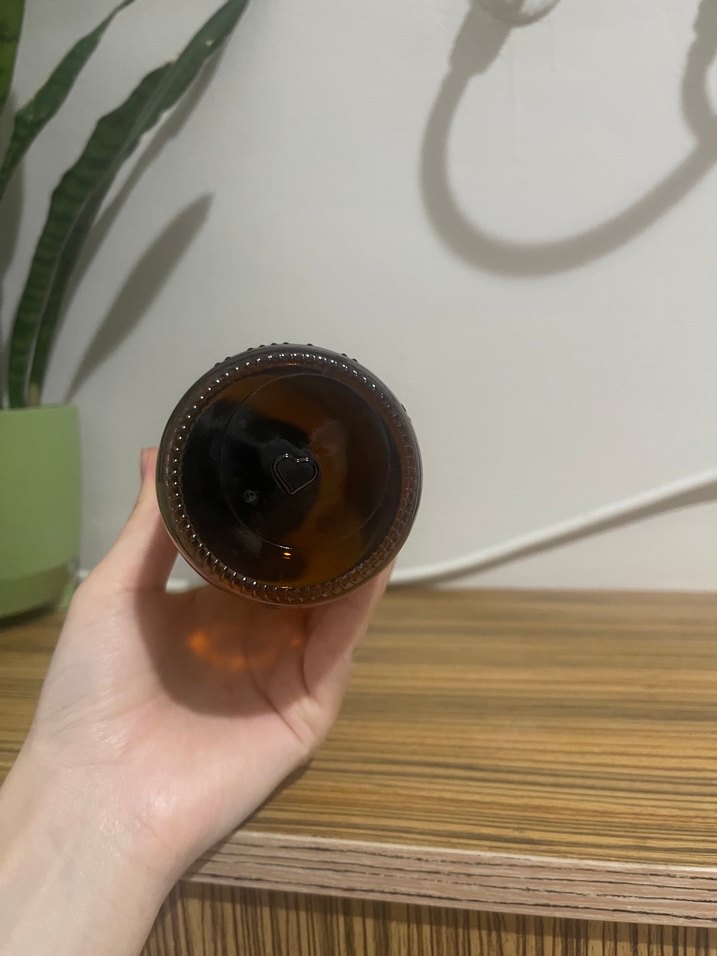 Renkli Yazılı Kahverengi Cam Su Şisesi - Görsel 2