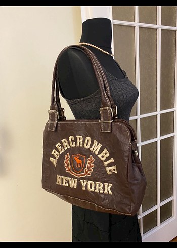 Abercrombie & Fitch y2k kahverengi deri çanta