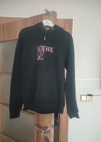 Loewe Siyah Kapusonlu Loewe Baskili Sweatshirt