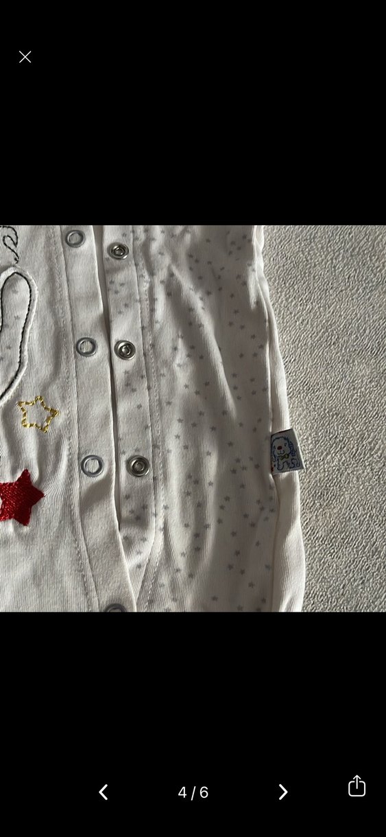 Gri Nakışlı Uzun Kollu Bebek Tulum - Görsel 5