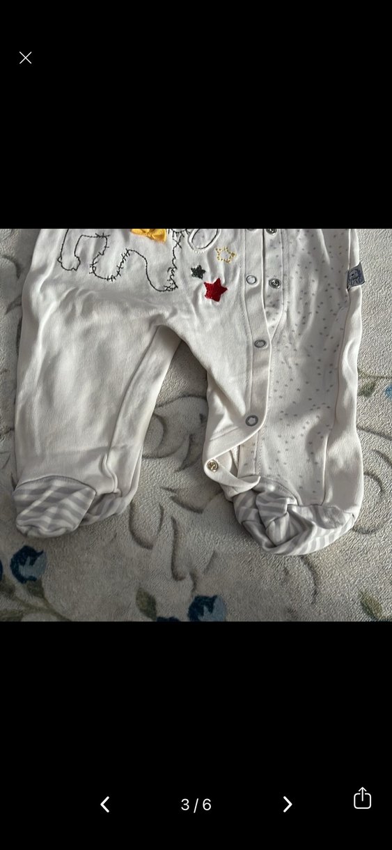 Gri Nakışlı Uzun Kollu Bebek Tulum - Görsel 3