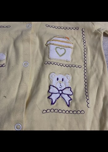 Sarı Nakışlı Bebek Tulum - Görsel 5