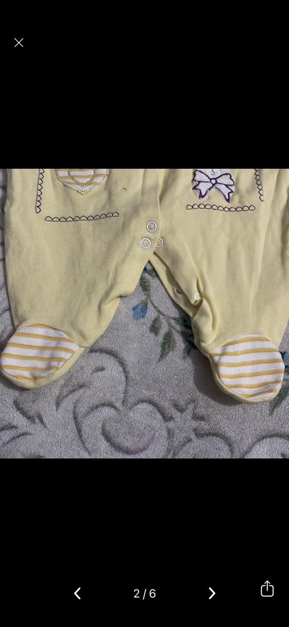 Sarı Nakışlı Bebek Tulum - Görsel 2