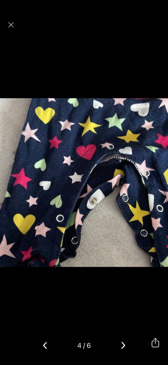 Renkli Desenli Pembe Örgü Bebek Tulum - Görsel 4