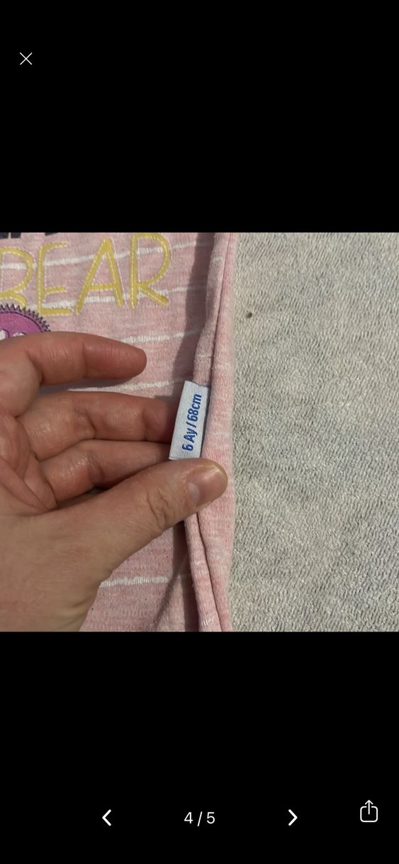 Pembe Baskılı Örgü Bebek Kız Tulumu - Görsel 4