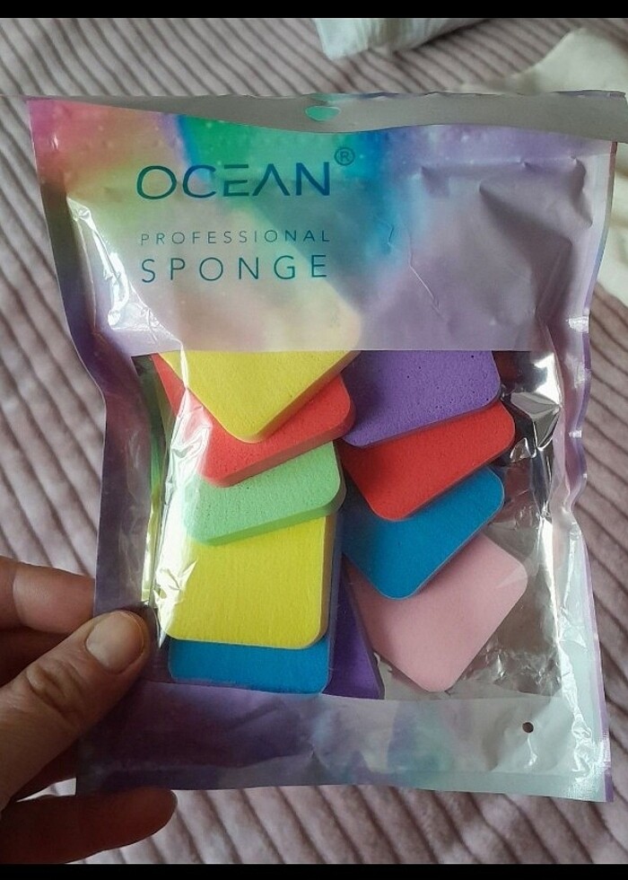Ocean 10 adet renkli makyaj sungeri - Görsel 2