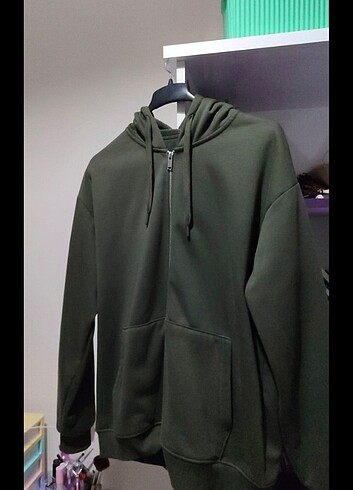 xl Beden Yesil fermuarlı hırka