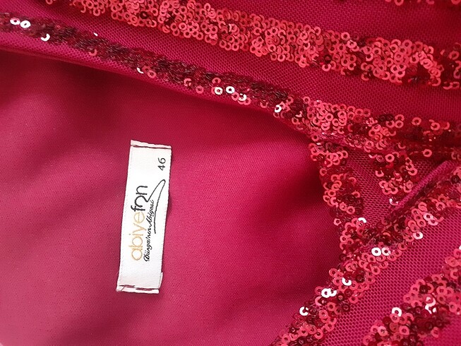 Abiye bordo elbise - Görsel 4