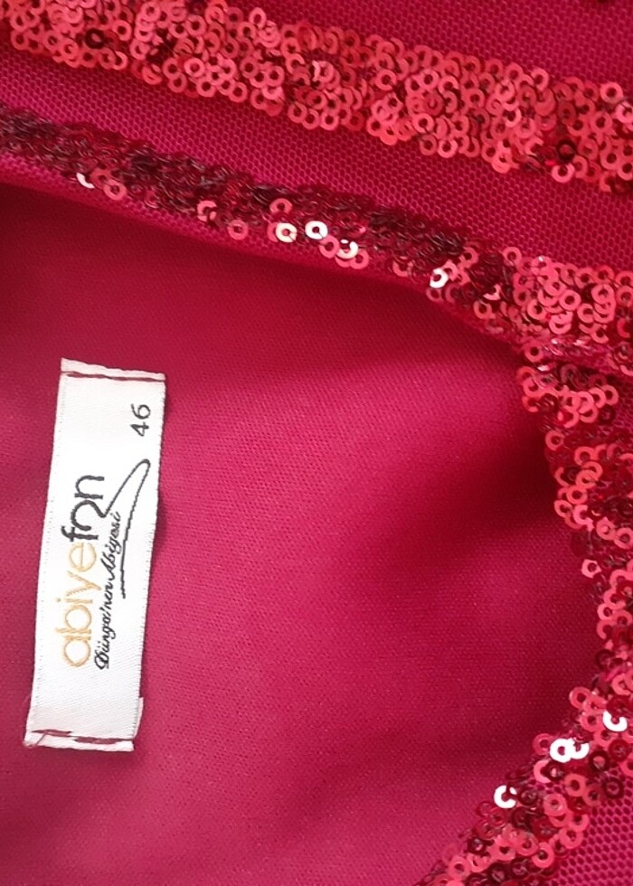 Abiye bordo elbise - Görsel 4