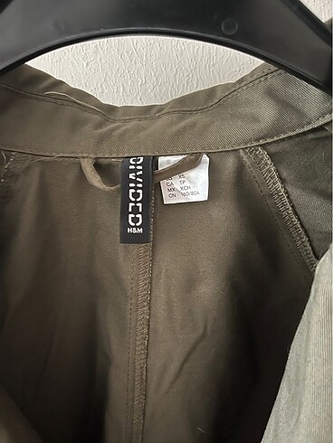 xs Beden haki Renk H&M crop yeşil trençkot