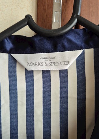 Marks & Spencer Cizgili Saten Gomlek