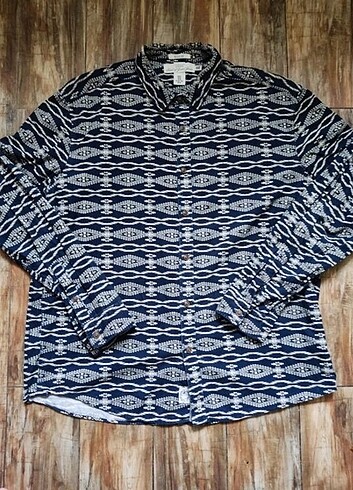0 Pamuk H&M Etnik Desen Gömlek