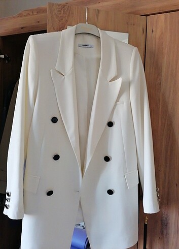 Kırık Beyaz blazer ceket 