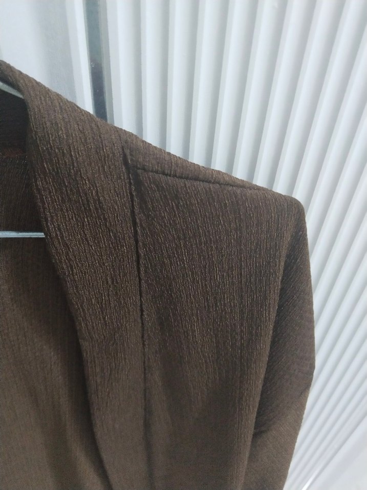 Kadın Kahverengi Midi Keten Ceket - Görsel 3