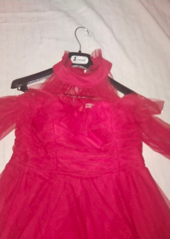 Pembe Drapeli Straplez Uzun Abiye Elbise - Görsel 8