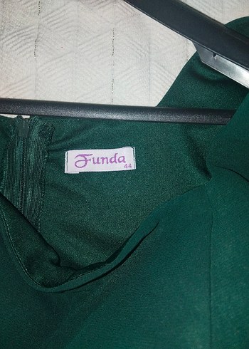 Kemer Detaylı Koyu Yeşil Uzun Kadın Elbise - Görsel 7