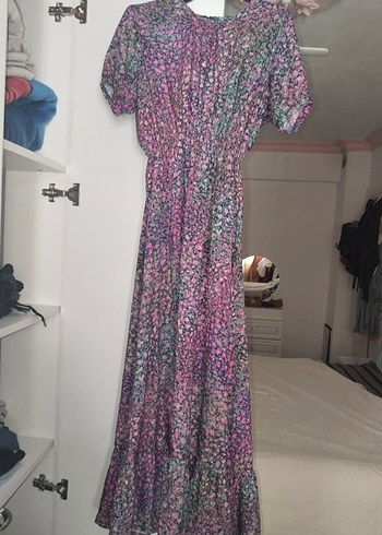 Bohem Çok Renkli Uzun Elbise - Görsel 2